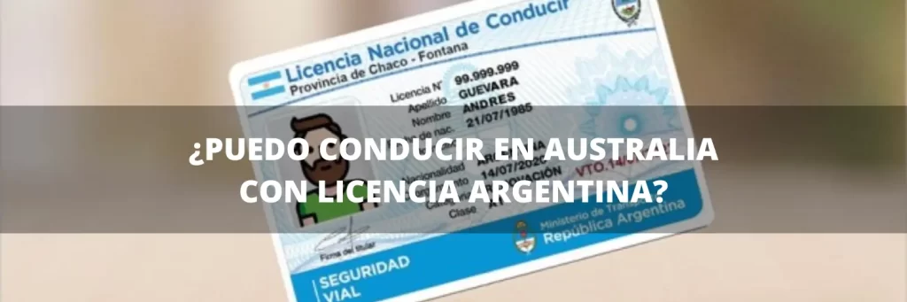 Licencia de Conducir Argentina en Australia